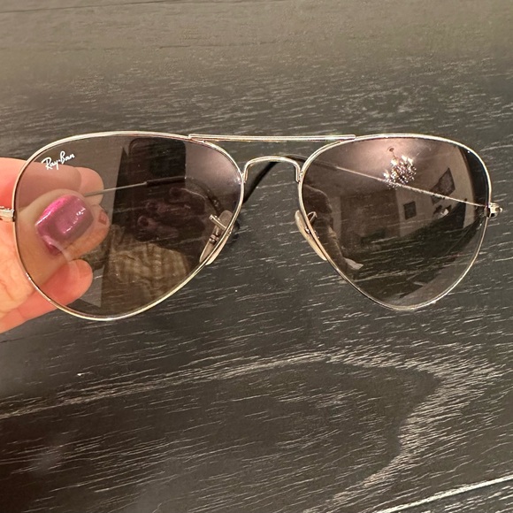 Ray ban silver/grey aviator RB 3025 large - Picture 1 of 3